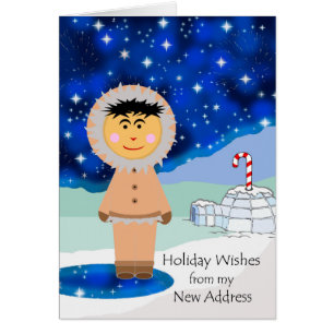 New Address, Christmas Greetings, Eskimo