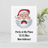 New Address Christmas Party Einladung (Stehend Vorderseite)