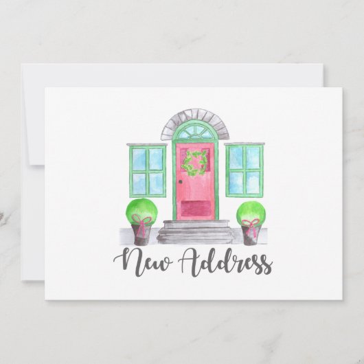 New Address Christmas Zuhause Einladung (Vorderseite)