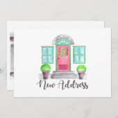 New Address Christmas Zuhause Einladung (Vorne/Hinten)