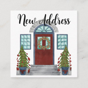 New Address Christmas Zuhause - Einschließungskart Begleitkarte