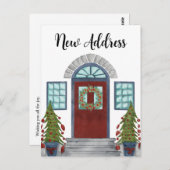 New Address Christmas Zuhause Postcard Postkarte (Vorne/Hinten)