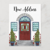 New Address Christmas Zuhause Postcard Postkarte (Vorderseite)