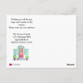 New Address Christmas Zuhause Postkarte (Rückseite)