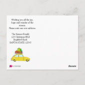 New Address Classic Christmas Car Postkarte (Rückseite)