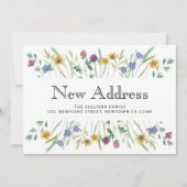 New Address Floral Moving Ankündigung (Vorderseite)