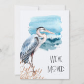 New Address Great Blue Heron Waterfront Moving Ankündigung (Vorderseite)