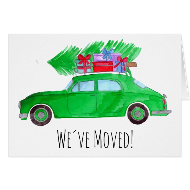 New Address Green Car Weihnachtsgeschenke Wasserfa (Vorderseite (Horizontal))
