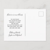 New Address Green Eucalyptus Botanical Moving Ankündigungspostkarte (Rückseite)