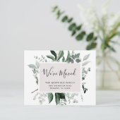 New Address Green Eucalyptus Botanical Moving Ankündigungspostkarte (Stehend Vorderseite)