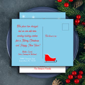 New Address Holiday Moving Ankündigung von Sleigh Postkarte