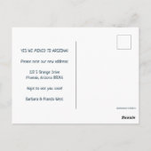 NEW ADDRESS Moving Arizona Staat Illustrierte Kart Postkarte (Rückseite)