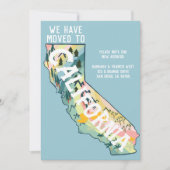 NEW ADDRESS - Nach Kalifornien übersiedelt Staat M Einladung (Vorderseite)