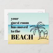 New Address Palm Tree Beach Szene bewegen Ankündigungspostkarte (Vorne/Hinten)