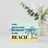New Address Palm Tree Beach Szene bewegen Ankündigungspostkarte (Stehend Vorderseite)