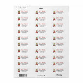 New Address Red car mit Weihnachtsgeschenke Label (Vorne)