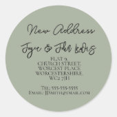 New Address Sticker Change of address sticker (Vorderseite)