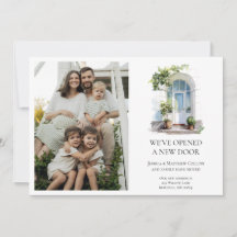 New Address White Watercolor Door Photo Moving