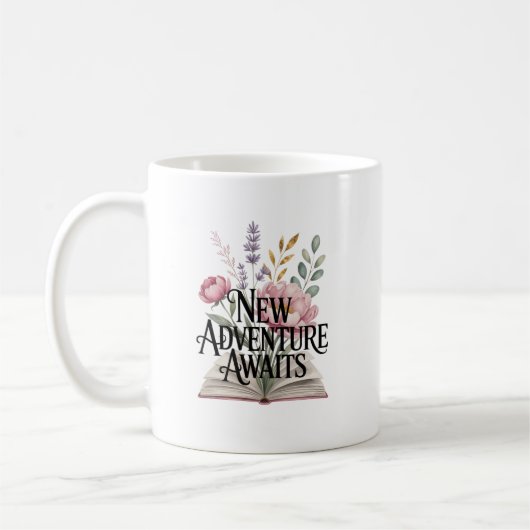 New Adventure Awaits New Job Personalized Kaffeetasse (Links)