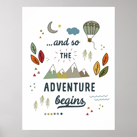 New Adventure Inspirational Travel Quote New Home Poster (Vorne)