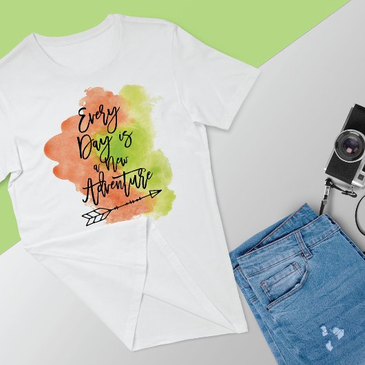 New Adventure Quote Ink Arrow T-Shirt