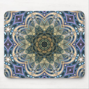 New Age Bohemisch Yoga Blue Lila Mandala Mousepad