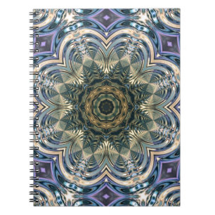 New Age Bohemisch Yoga Blue Lila Mandala Notizblock