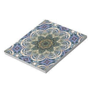 New Age Bohemisch Yoga Blue Lila Mandala Notizblock