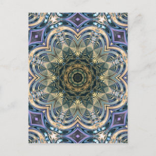 New Age Bohemisch Yoga Blue Lila Mandala Postkarte