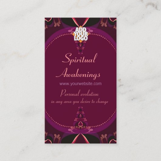 New Age Digital Lage w/Logo Burgundy Business Car Visitenkarte (Vorderseite)