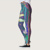 New Age Dragonfly Evil Eye Pond Lotus Willow Tree Leggings (Links)