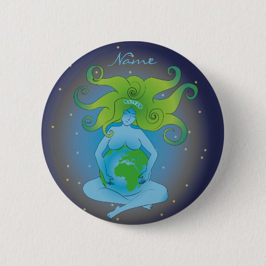 New Age Gaia Goddess Thunder_Cove Button (Vorderseite)