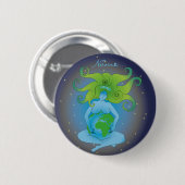 New Age Gaia Goddess Thunder_Cove Button (Vorne & Hinten)