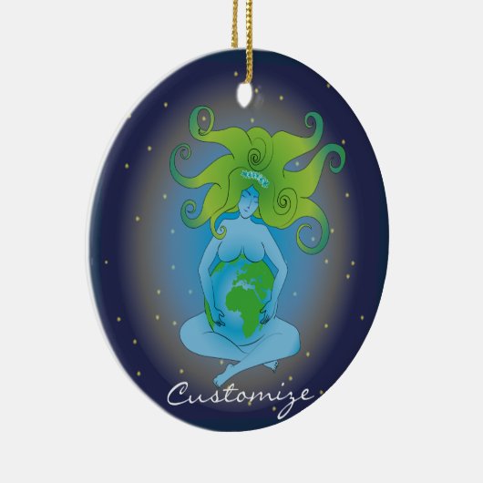 New Age Gaia Goddess Thunder_Cove Keramik Ornament (Rechts)