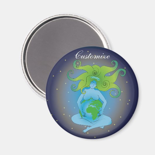 New Age Gaia Goddess Thunder_Cove Magnet (Vorderseite/Rückseite)