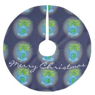 New Age Gaia Goddess Thunder_Cove Polyester Weihnachtsbaumdecke