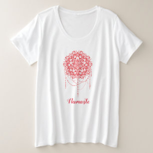 New Age mandala namaste art yoga Große Größe T-Shirt