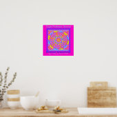 New Age Pink Mandala Poster 1 (Küche)