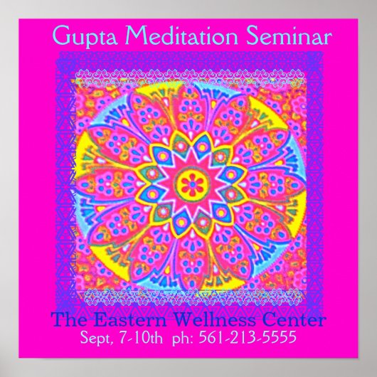 New Age Pink Mandala Poster 1 (Vorne)