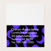 New Age Professionals Lila Sun & Moon Black Visitenkarten (Außenseite Aufgefaltet)