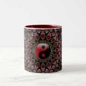 New Age YinYang Mandala Red+Gold Tasse (Mittel)