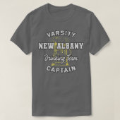 New Albany Drink Team Captain Indiana Beer Liebe T-Shirt (Design vorne)
