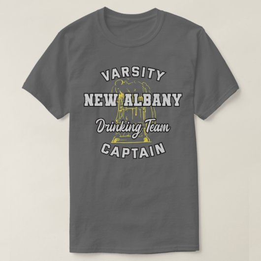 New Albany Drink Team Captain Indiana Beer Liebe T-Shirt (Design vorne)