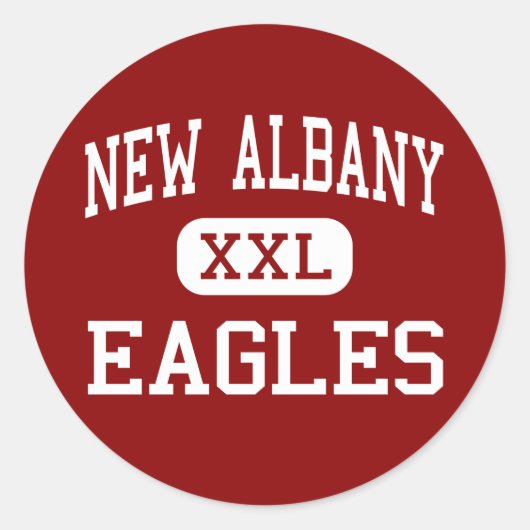 New Albany - Eagles - Hoch - New Albany Ohio Runder Aufkleber (Vorderseite)