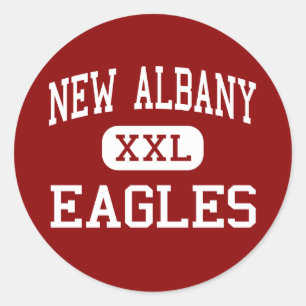 New Albany - Eagles - Hoch - New Albany Ohio Runder Aufkleber