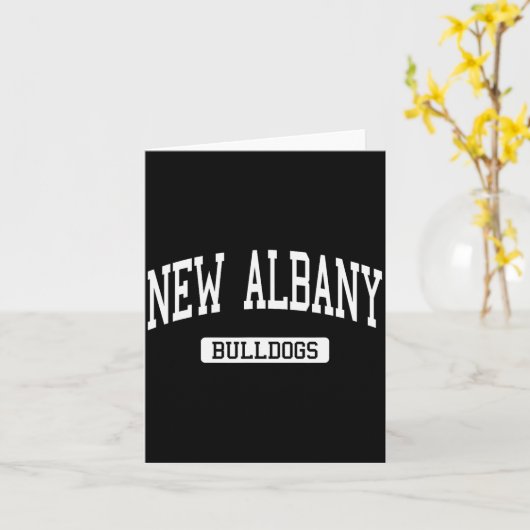 New Albany High School Hs New Albany In Varsity Sr Karte (Gelbe Blume)