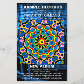 New Album Launch - Blue Spiral Textured Flyer