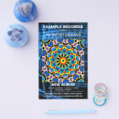 New Album Launch - Blue Spiral Textured Flyer (Einzeln)