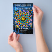 New Album Launch - Blue Spiral Textured Flyer (Handgriff)