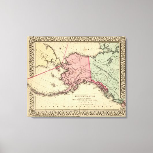 New America Map von Mitchell Leinwanddruck (Vorderseite)
